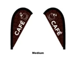 cafe flag teardrop flag medium