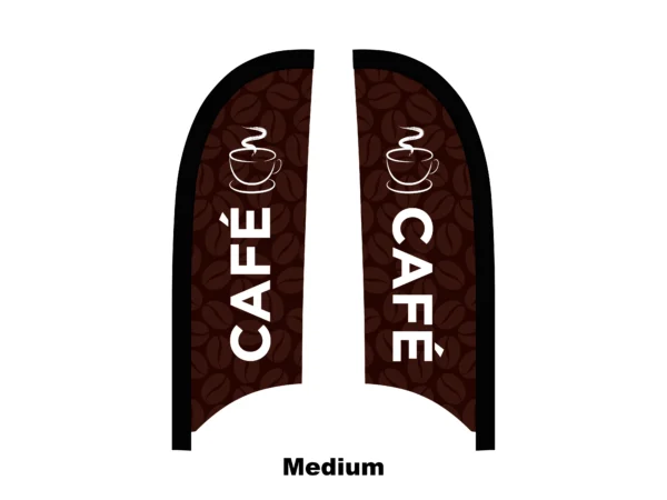 cafe flag feather flag medium