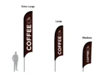 coffee flag feather flag in three sizes