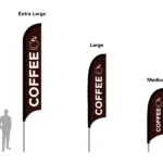 coffee flag feather flag in three sizes