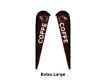 coffee flag teardrop flag extra large