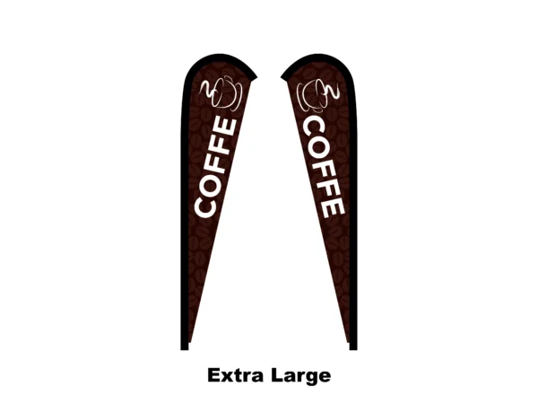 coffee flag teardrop flag extra large