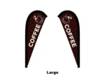 coffee flag teardrop flag large