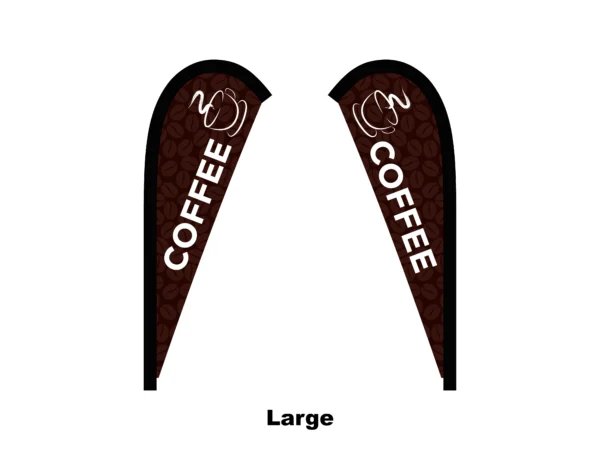 coffee flag teardrop flag large