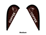 coffee flag teardrop flag medium