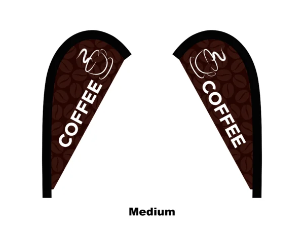 coffee flag teardrop flag medium