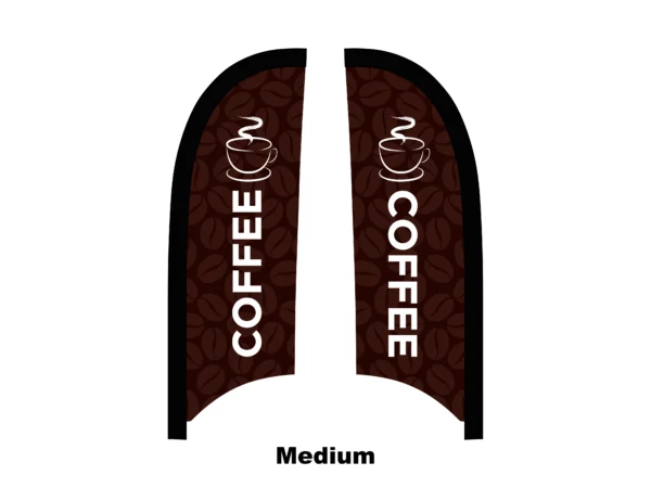 coffee flag feather flag medium