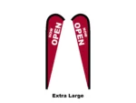 open flag teardrop flag extra large