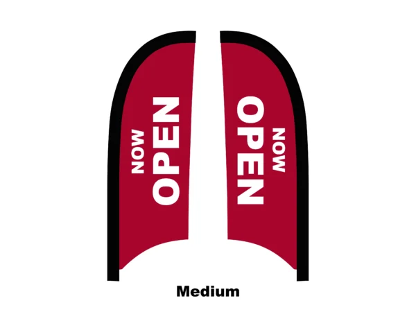open flag feather flag medium
