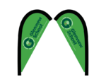 Custom teardrop flag signs for Glenview School