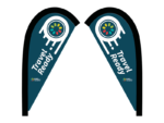 Custom teardrop flag signs for Great Wellington