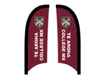 Custom feather flag signs for Te Aroha College MX