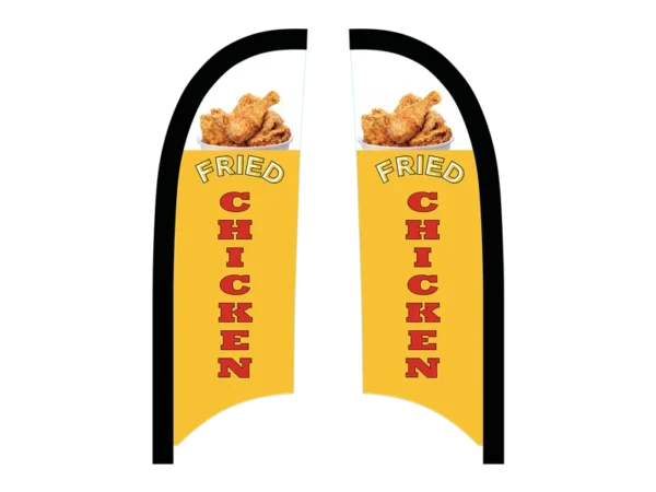 Custom feather flags Fried chicken