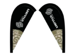 Custom teardrop flags for Waahi whaanui