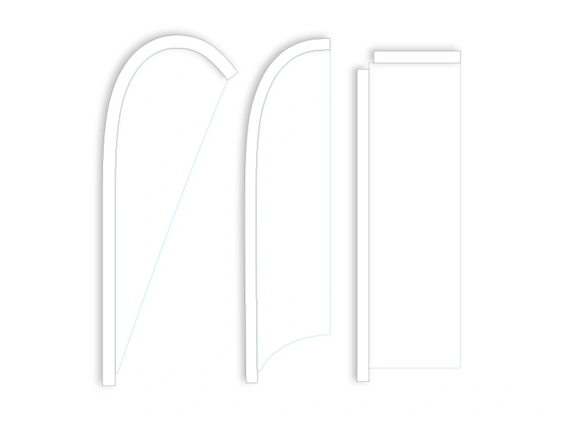 custom flag sleeve colour white