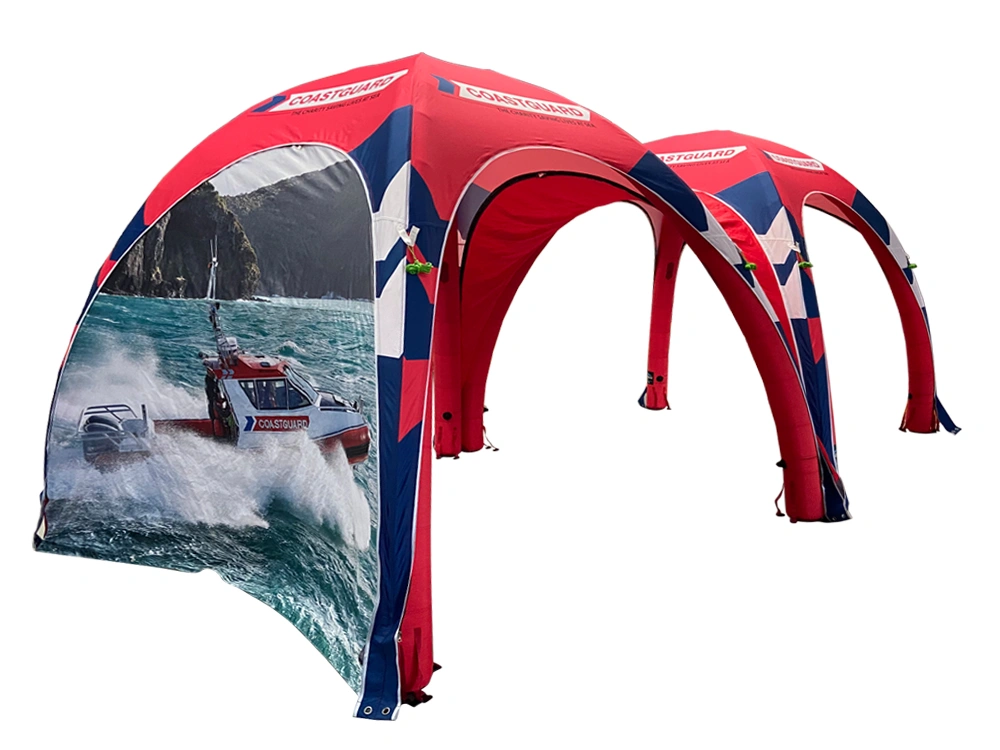fully printed inflatable marquee for coastguard
