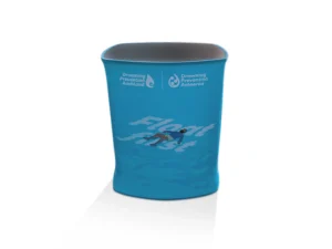 Tension fabric display counter in rectangle style for Drowning Prevention Auckland