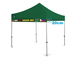 gazebo banners for contact information in size 3x0.2m