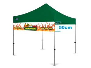 gazebo banners for stall branding in size 3x0.5m