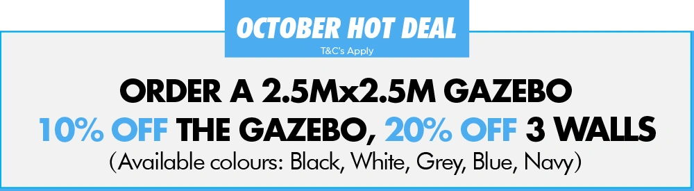 2.5x2.5m gazebo promotion